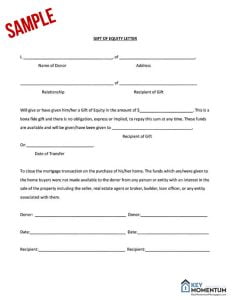 resources-Sample-gift-of-equity-letter Gift equity letter | Mortgage resources